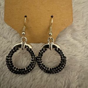 Black and silver earrings